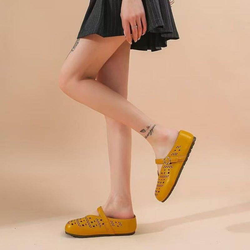 Damen Clogs mit luftigen Cut-Outs und verstellbarem Riemen R&B