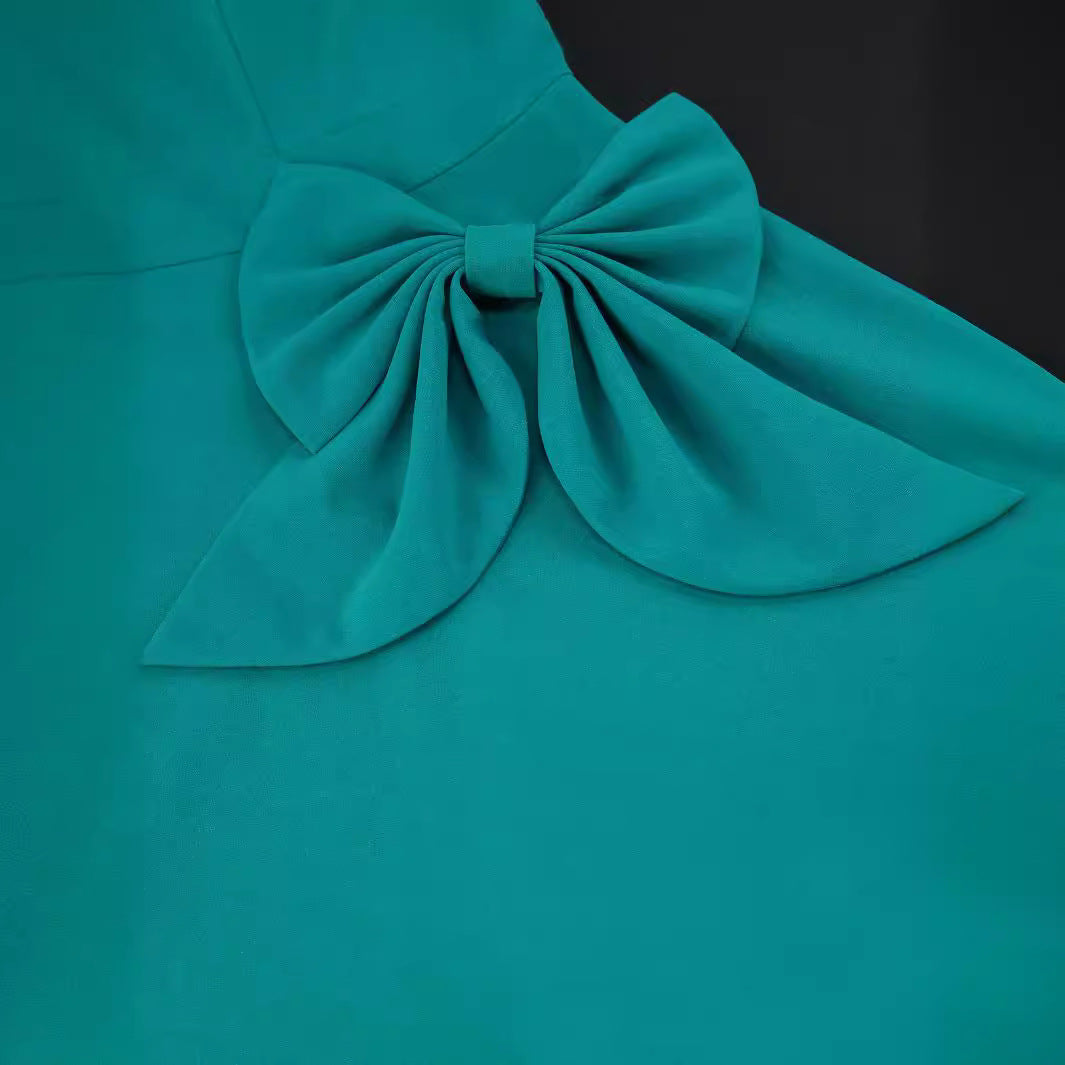 Damen Komfortables Kleid mit voluminösen Schleifen-Details R&B
