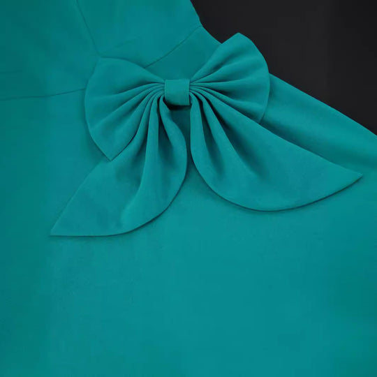 Damen Komfortables Kleid mit voluminösen Schleifen-Details R&B