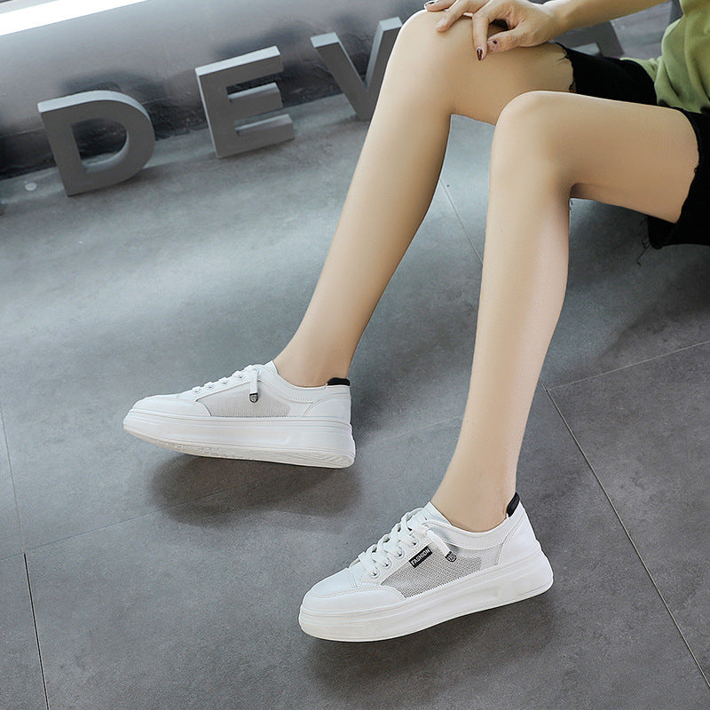 Damen modische Freizeitsneaker mit atmungsaktiver Mesh-Oberfläche und stoßdämpfendem Sohlenprofil R&B