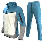 Herren sportliches Hoodie-Set mit atmungsaktiven Eigenschaften und modernen Kontrastdetails R&B
