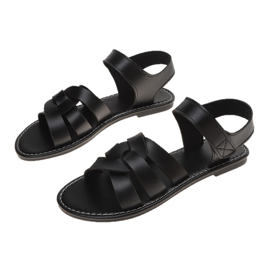 Damen hochwertige Sandalen mit verstellbarem Riemen und weichem Fußbett R&B
