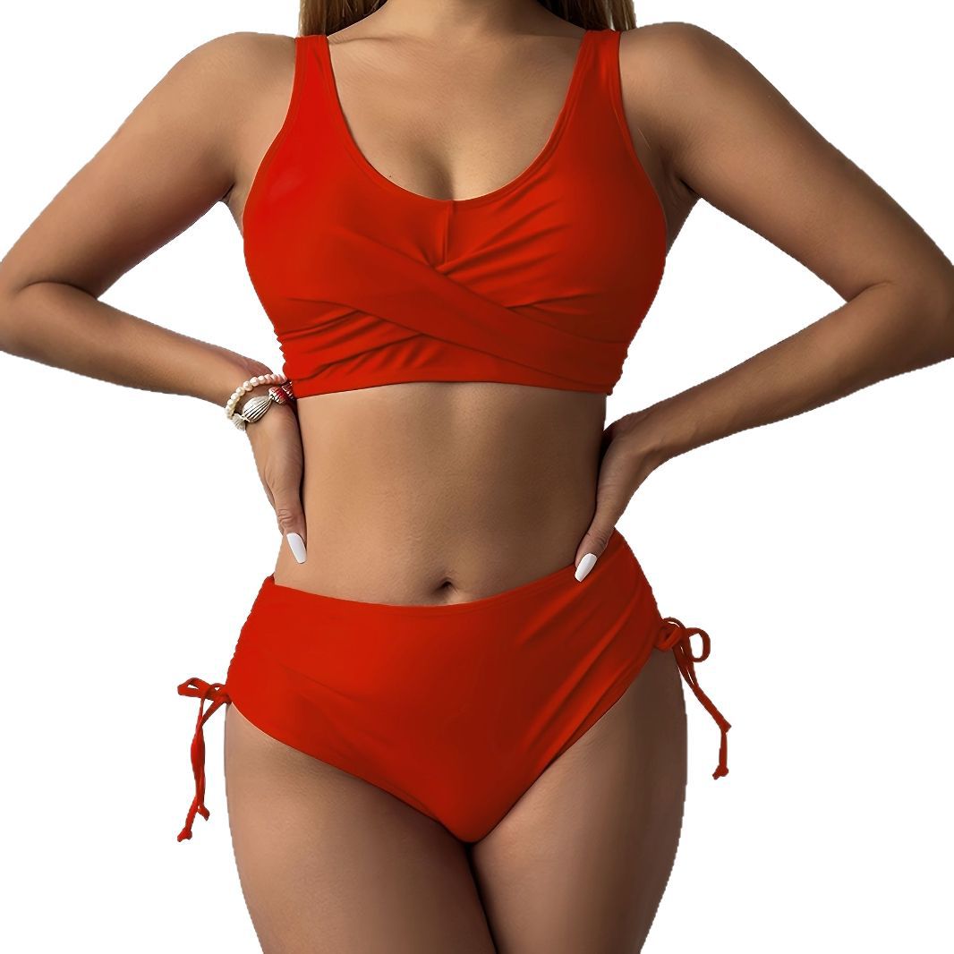 Damen Sportliches Bikini-Set mit Wickel-Design R&B