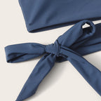 Damen Einseitiger Bikini mit trendigem Wickel-Design