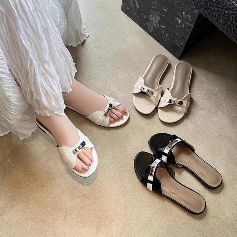 Damen elegante Zehentrenner-Sandalen mit modischem Akzent R&B
