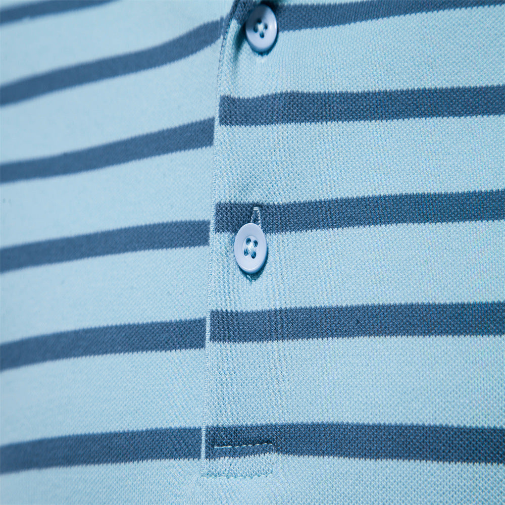 Herren Polo-Shirt mit modischem Streifenmuster und bequemem Schnitt