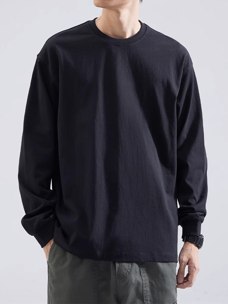 Damen lässiges Langarmshirt aus hochwertiger Baumwolle R&B