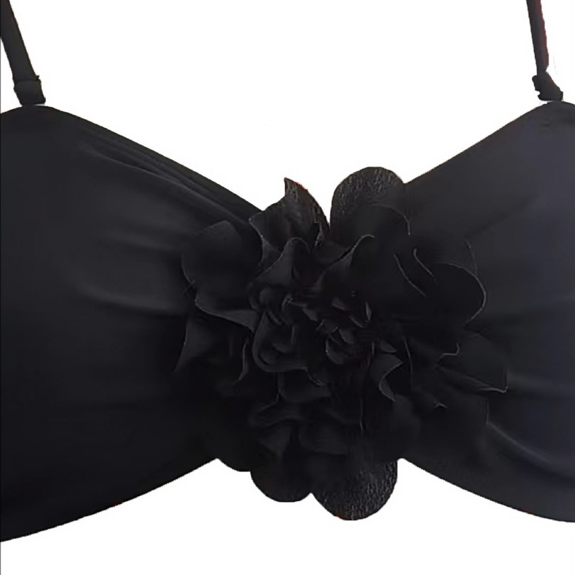 Damen Bandeau-Bikini mit blütenförmigen Details R&B