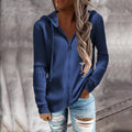 Damen Strickjacke mit Kapuze und Rippstruktur R&B