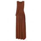 Damen Elegantes Maxikleid mit asymmetrischem Schnitt und fließendem Stoff R&B