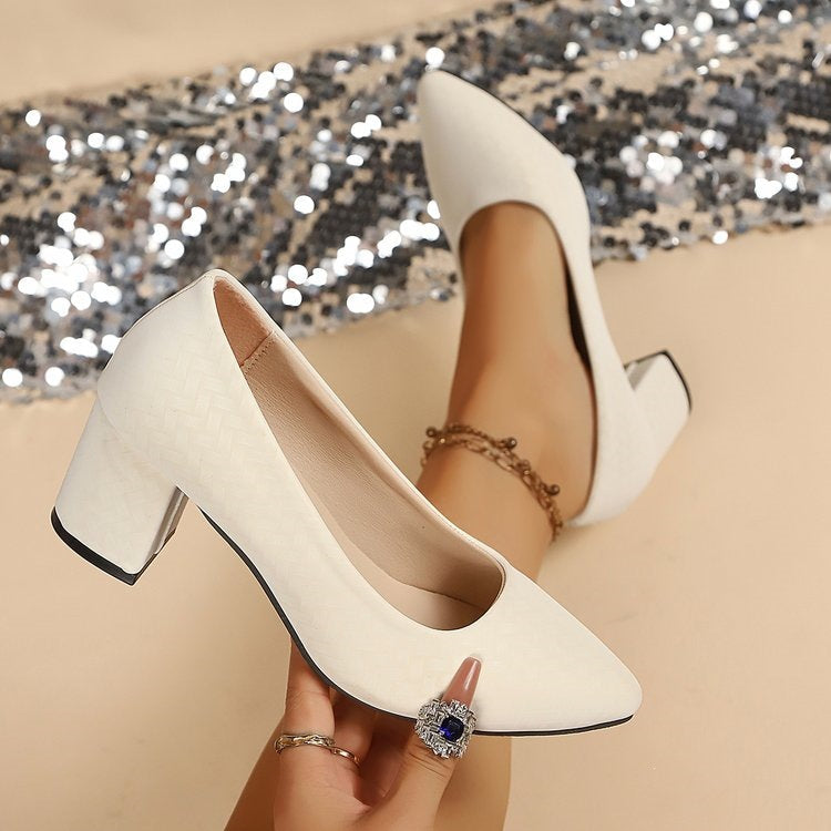 Damen Stilvolle Blockabsatz-Pumps R&B
