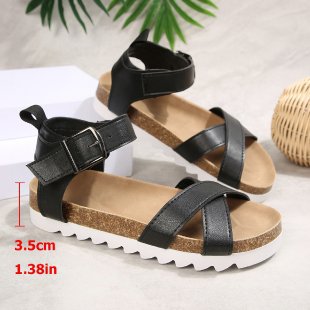 Damen bequeme Sandalen mit verstellbarem Riemen und komfortablem Fußbett R&B