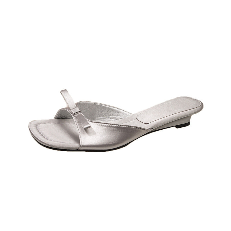 Damen elegante Riemen-Sandaletten mit modischer Schleifenapplikation R&B