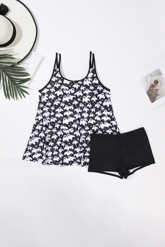 Damen verspieltes Strand-Outfit mit fließendem Top und Shorts R&B