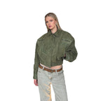 Damen Snacklederjacke mit lässigem Schnitt R&B