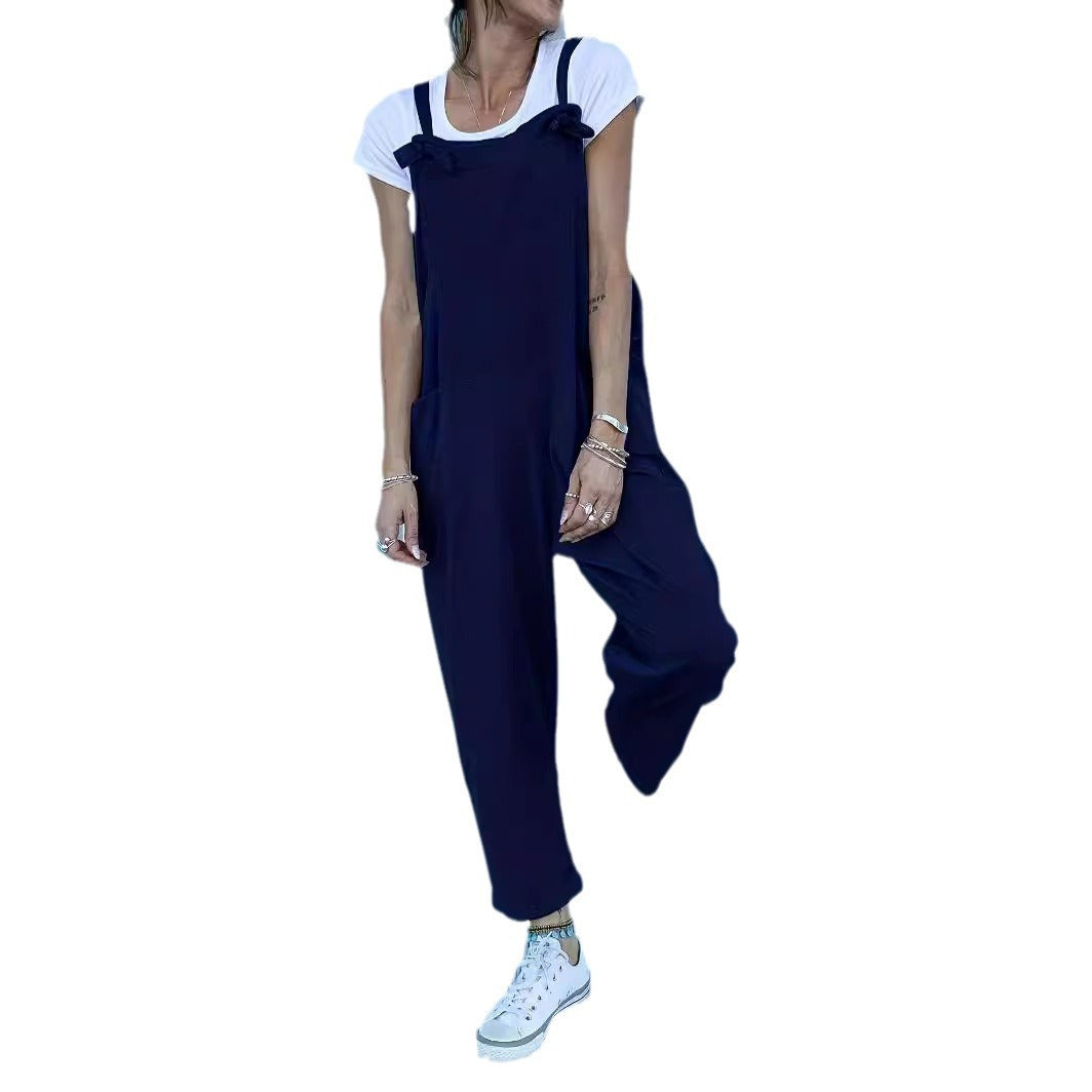 Damen Lässiger Jumpsuit mit praktischen Seitentaschen R&B