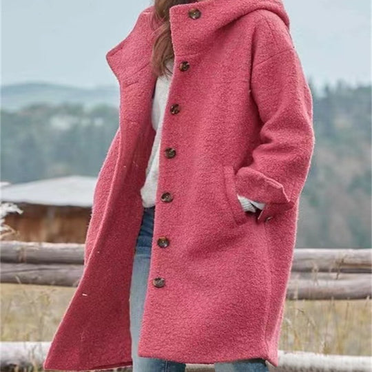 Damen Oversized Wollmantel R&B