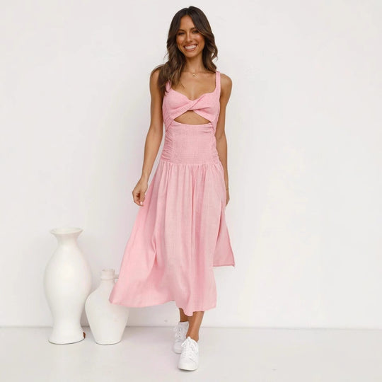 Damen Nachthemd mit innovativem Cut-Out-Design und fließendem Rock R&B