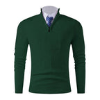 Herren Strickpullover mit modernem Stehkragen und strukturiertem Design R&B