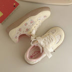 Damen Modische Sneaker mit floralen Akzenten und luxuriösem Spitzen-Design R&B