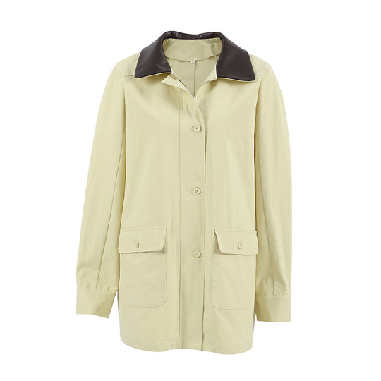 Damen Urbaner Utility-Mantel mit kontrastierendem Kragen und praktischen Taschen R&B
