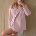 Damen elegante und kuschelige Blazerjacke R&B
