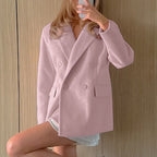 Damen elegante und kuschelige Blazerjacke R&B