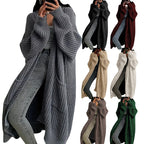 Damen Langer Strickcardigan mit seitlichen Taschen und lässigem Schnitt R&B