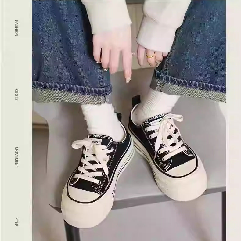 Damen Plateau Sneakers mit modischem Design und strapazierfähigem Obermaterial R&B