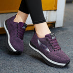 Damen Sportliche Sneakers mit atmungsaktivem Strick-Obermaterial