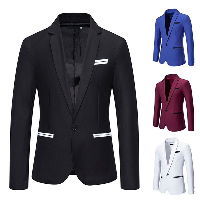 Herren eleganter Blazer mit modischem Schnitt und feinen Akzenten R&B