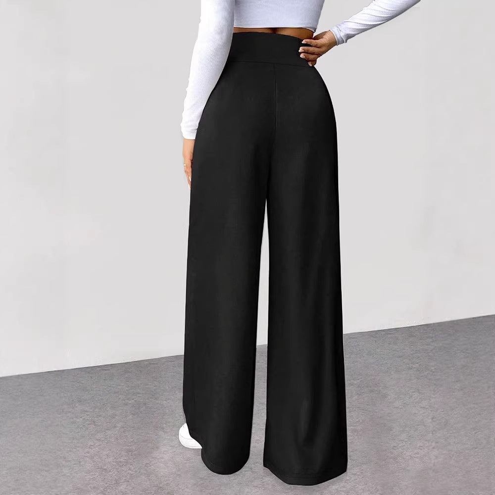 Damen Weite Loungehose aus hochwertigem Material mit elastischem Bund R&B