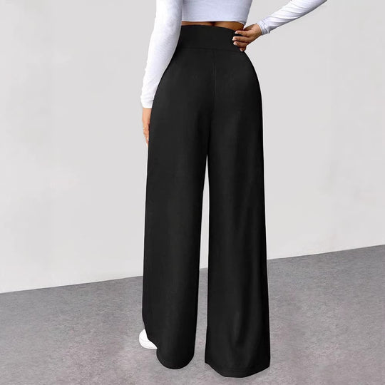 Damen Weite Loungehose aus hochwertigem Material mit elastischem Bund R&B