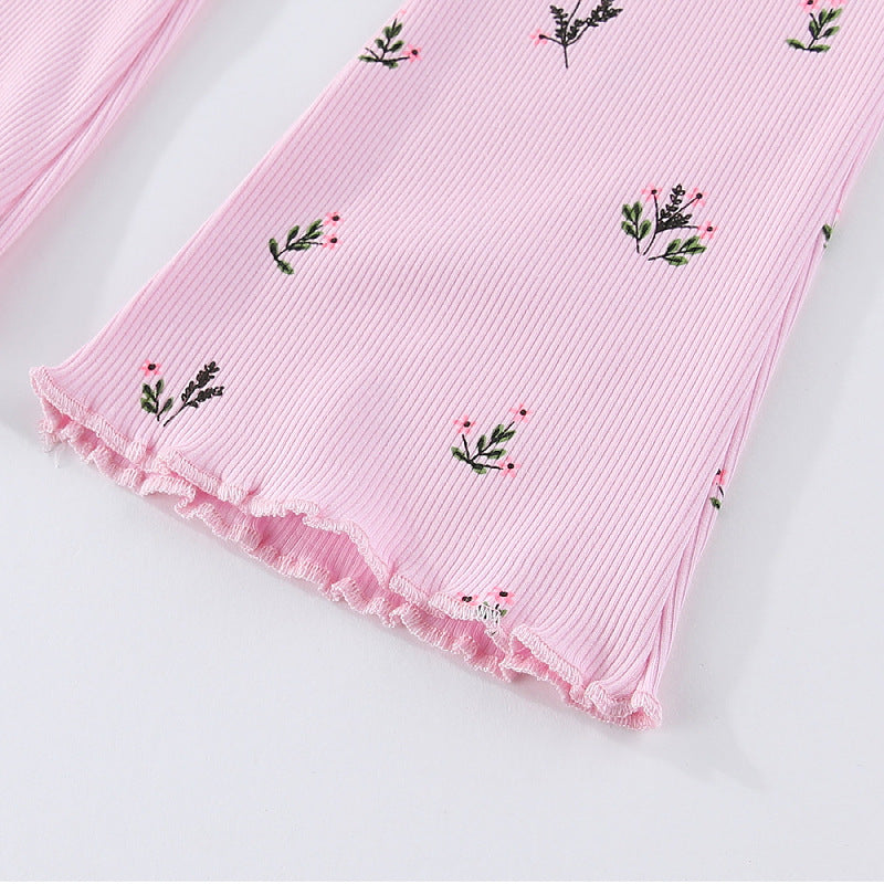 Mädchen Schlagleggings mit floralem Muster R&B
