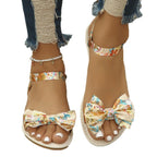 Damen Riemchen-Sandalen mit farbenfrohem Schleifen-Design R&B