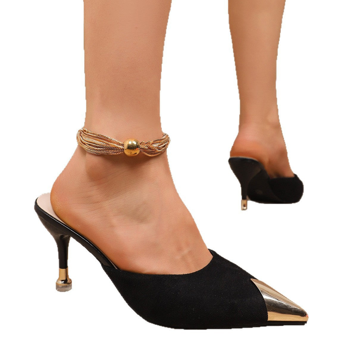 Damen Elegante Spitzenschuhe mit metallischen Akzenten R&B