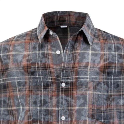 Herren Checkered Flanellhemd R&B