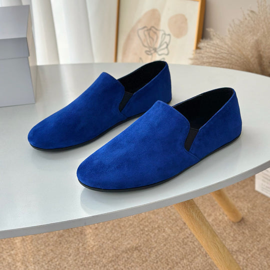 Damen modische Mokassins aus hochwertigem Veloursleder R&B