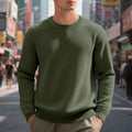Herren nan Feinstrukturierter Strickpullover mit Waffelstruktur und Rundhalsausschnitt R&B