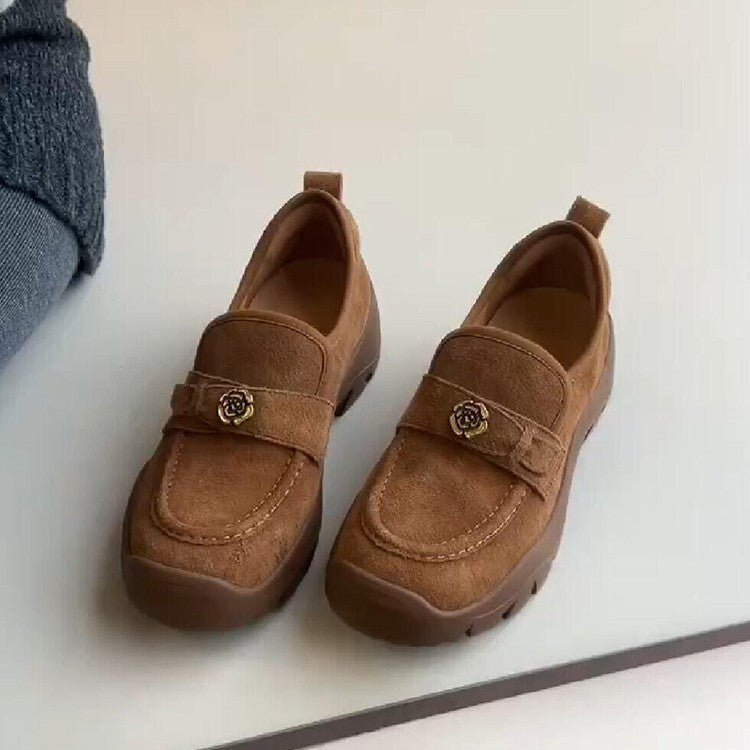 Damen Komfortable Mokassins mit elegantem Blütenakzent R&B