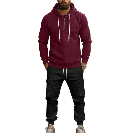 Herren Hoodie und Cargo Jogginghose Set R&B
