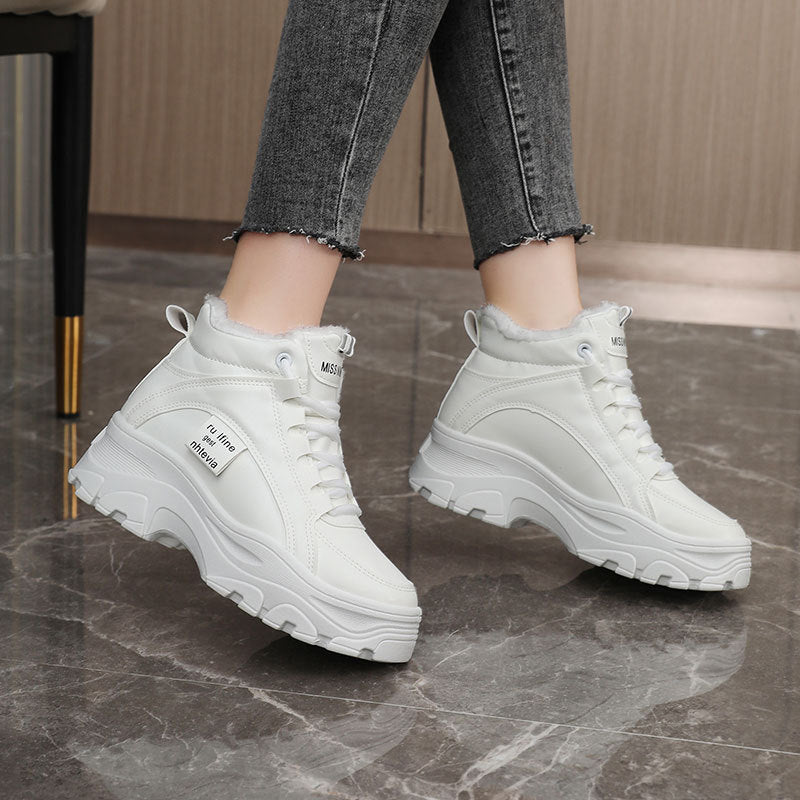 Damen Winterliche High-Top Sneakers mit kuscheligem Innenfutter und rutschfester Sohle R&B