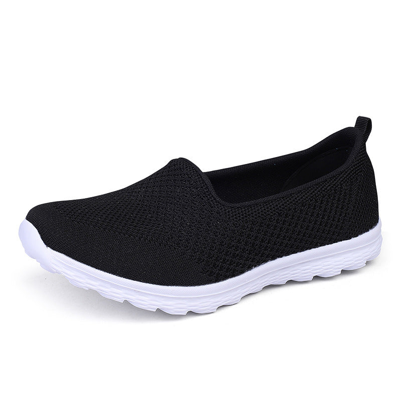 Damen nan leichter gestrickter Schlupfsneaker mit Glitzerfäden, elastischem Einstieg und flexibler Leichtsohle R&B