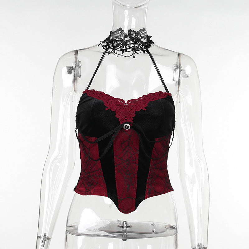 Damen figurbetonte Bluse mit Rüschendetails und Schnürung R&B