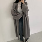 Damen Offene Strickjacke mit lässigem Schnitt und grober Maschenstruktur R&B