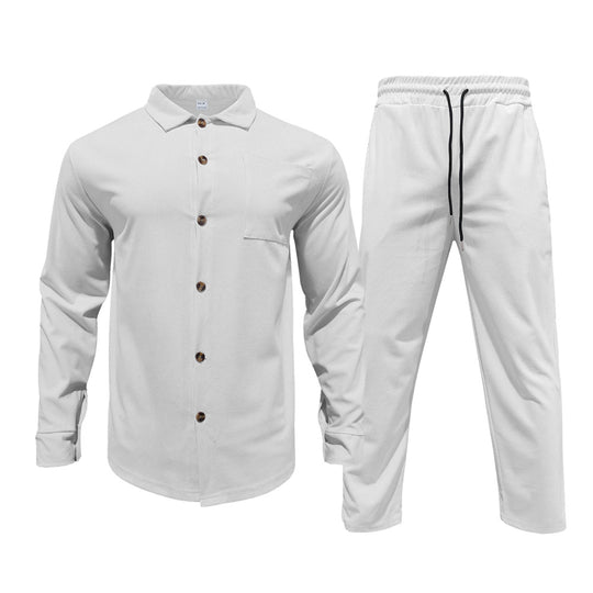Herren lässiges Hemd und Freizeithose Set R&B