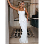 Damen Elegantes Maxikleid mit raffiniertem Drapierungsdesign R&B