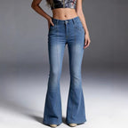 Damen Bootcut Jeans mit hohem Bund und elegantem Schnitt