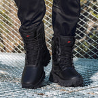 Damen robuste Sicherheitsstiefel mit rutschfester Sohle und atmungsaktivem Mesh