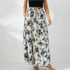 Damen Maxi-Rock im floralen Design mit elastischem Bund R&B